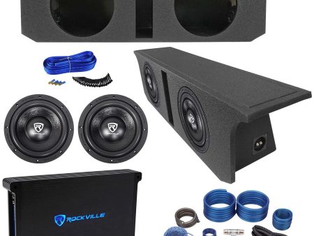 2) Rockville 12  Subwoofers+Sub Box+Amplifier For 2007-2016 Jeep Wrangler 4-Door Online Hot Sale