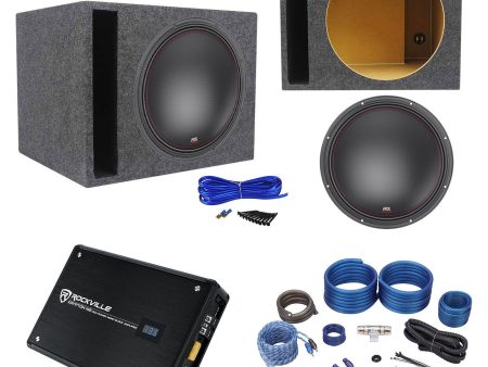 MTX 7515-22 15  750w RMS Subwoofer+Vented Sub Box Enclosure+Mono Amplifier+Wires For Sale