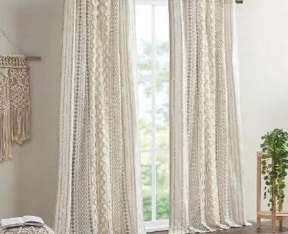 100% Cotton Tufted Chenille Curtain - Single Panel For Cheap