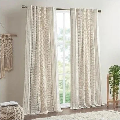 100% Cotton Tufted Chenille Curtain - Single Panel For Cheap