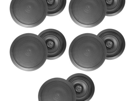 10) Rockville HC85 8  Inch 700 Watt Black In-Ceiling Home Theater Speakers 8 Ohm Cheap