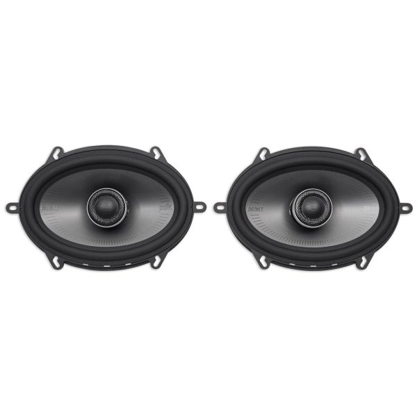 (4) Polk Audio MM572 5x7  1200 Watt Car Speakers Bundle with 4-Ch Amplifier, Wires & Rockmat Sale