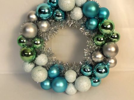 13in Christmas Ball Ornament Wreath Cheap