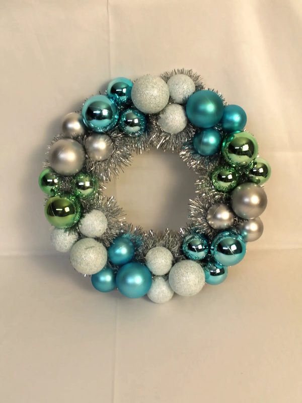 13in Christmas Ball Ornament Wreath Cheap