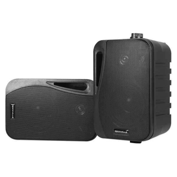 10) Rockville HP4S Black 4  Outdoor Indoor Home Theater Patio Swive Speakers Discount