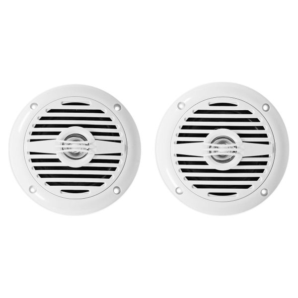 (4) Rockville MS40W White 4  200w Speakers+Memphis Amplifier For ATV UTV Cart For Sale