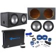 (2) Kenwood KFC-W12PS 12  1000w Subwoofers+Sealed Sub Box+Amplifier+Amp Wire Kit on Sale