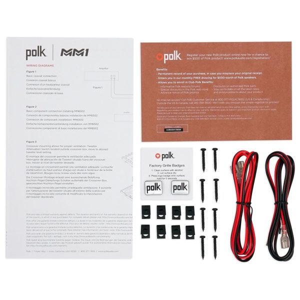 (4) Polk Audio MM572 5x7  1200 Watt Car Speakers Bundle with 4-Ch Amplifier, Wires & Rockmat Sale