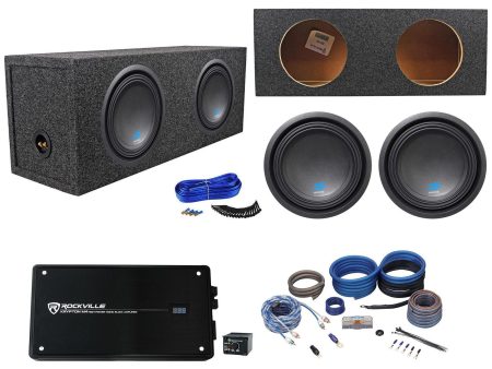 (2) ALPINE S-W10D4 10  1800w Subwoofers+Sealed Sub Box+Mono Amplifier+Amp Kit Online