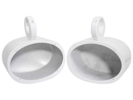 Pair Rockville MAC69W 6x9 White Aluminum Wakeboard Tower Speaker Pod Enclosures Online Hot Sale