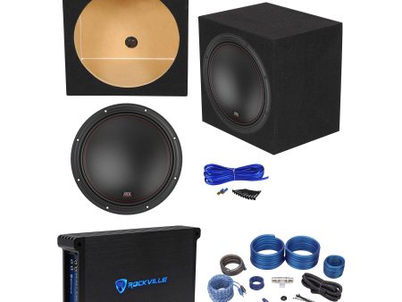 MTX 7512-44 12  1500w Subwoofer+Sealed Sub Box Enclosure+Mono Amplifier+Amp Kit on Sale