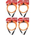 4 Rockville RCXMB6-O Orange 6  Male REAN XLR to 1 4   TRS Balanced Cables Online Sale