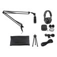 Audio Technica AT2020USB+ Podcast Podcasting Microphone+Headphones+Boom Arm For Sale