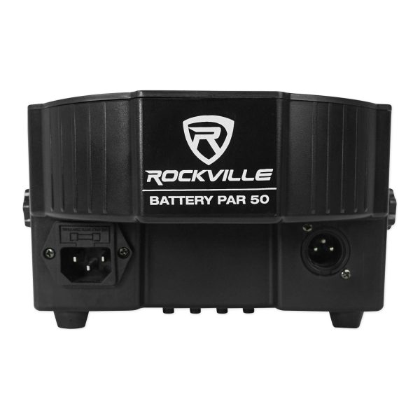 (12) Rockville BATTERY PAR 50 Rechargeable LED DMX DJ Club Wash Up-Lights+Remote For Discount