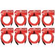 8 Rockville RCXFB25R Red 25  Female REAN XLR to 1 4   TRS Balanced Cables OFC on Sale