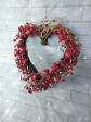 15” Heart Shaped Twig Wreath with Hearts and Berries on Sale