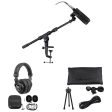 Audio Technica AT2020USB+ Podcast Podcasting Microphone+Headphones+2 Stands Online