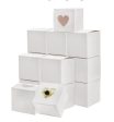 100 Pack Mini 3in Dessert Box with Heart Shaped Window For Cheap