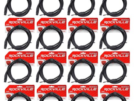 16 Rockville RCXFB10B Black 10  Female REAN XLR to 1 4   TRS Balanced Cables OFC Hot on Sale