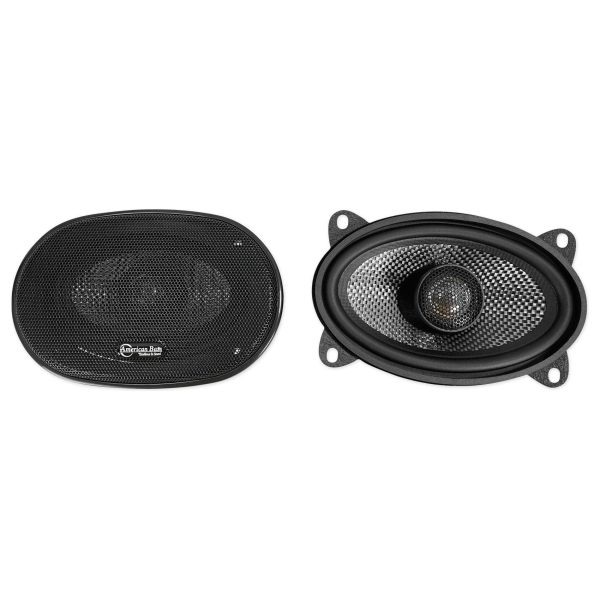 (4) American Bass SQ 4.6 4x6  50w RMS Car Speakers+4-Channel Amplifier+Amp Kit Online Hot Sale