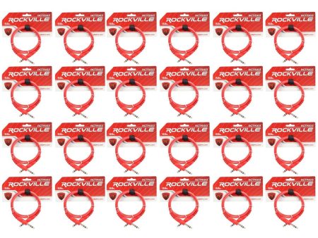 24 Rockville RCTR103R Red 3  1 4   TRS to 1 4   TRS Cable 100% Copper Cheap