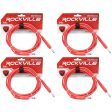 4 Rockville RCTR110R Red 10  1 4   TRS to 1 4   TRS  Cable 100% Copper Online Hot Sale