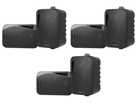 6) Rockville HP4S Black 4 inch Outdoor Indoor Home Theater Patio Swive Speakers Online now