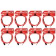 8 Rockville RCXMB6-R Red 6  Male REAN XLR to 1 4   TRS Balanced Cables on Sale