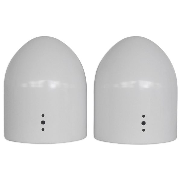 (2) Rockville DMAC80W Dual 8  White Aluminum Wakeboard Tower Speaker Pods+Covers Online Sale