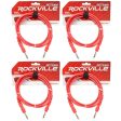 4 Rockville RCTR106R Red 6  1 4   TRS to 1 4   TRS Cable 100% Copper Discount