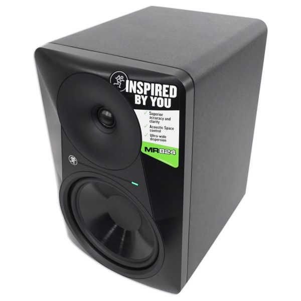 (2) Mackie MR824 8” Powered Studio Monitors+10  Active Sub+Mic+Mount+Stands+Pads Hot on Sale