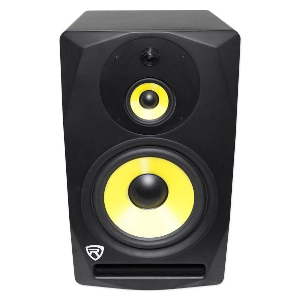 2) Rockville DPM10B 10  800w Active Studio Monitors+Headphones+Mic+Shield w  Stand Sale