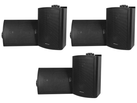 6) Rockville HP5S Black 5.25  Outdoor Indoor Home Theater Patio Swivel Speakers Supply