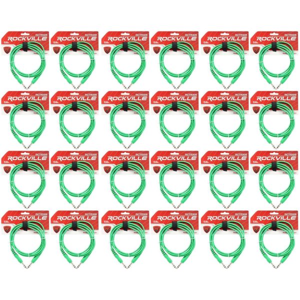 24 Rockville RCTR106G Green 6  1 4   TRS to 1 4   TRS  Cable 100% Copper Online now