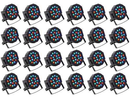 (24) Rockville RockPAR50 LED RGB Compact Par Can DJ Club DMX Wash Lights Online now