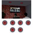 (6) Rockville HC85-LED 8  700 Watt In-Ceiling Home Theater Speakers w  Red LED For Cheap