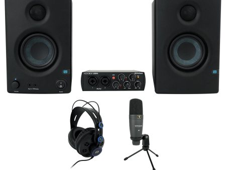 PRESONUS AudioBox 96 Studio Ultimate Podcasting Podcast Recording Kit in Black Discount