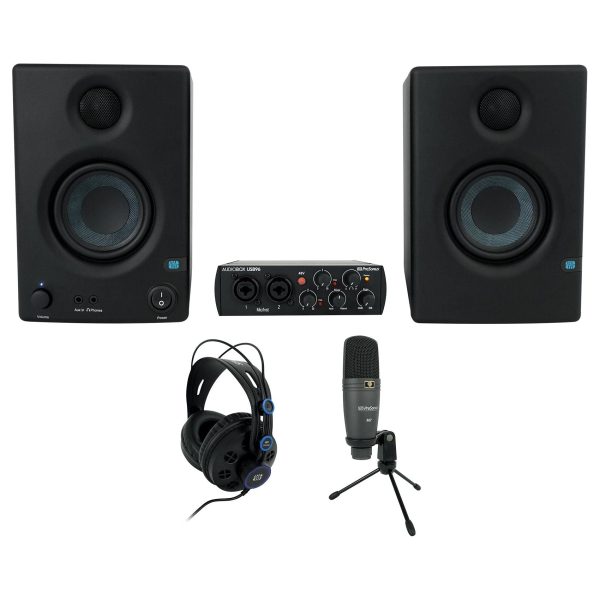 PRESONUS AudioBox 96 Studio Ultimate Podcasting Podcast Recording Kit in Black Discount