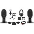 (2) JBL 104 Powered Studio Monitors w Bluetooth+Stands+Headphones+Mic 104SET-BT For Sale