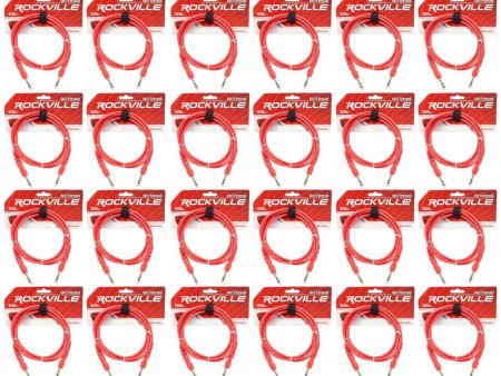 24 Rockville RCTR106R Red 6  1 4   TRS to 1 4   TRS  Cable 100% Copper Online Sale