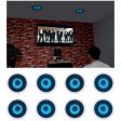 (8) Rockville HC85B-LED 8  700 Watt In-Ceiling Home Theater Speakers w Blue LED Sale