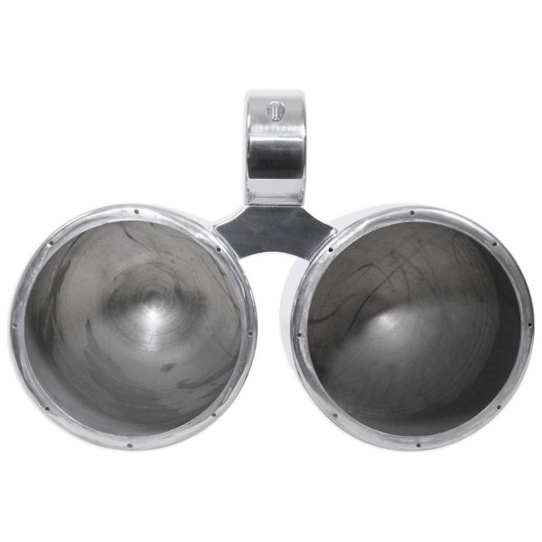 2) Rockville DMAC80S Dual 8  Silver Aluminum Wakeboard Tower Speaker Pods+Covers Online now