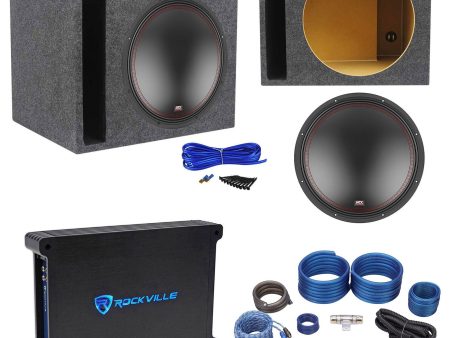 MTX 5515-44 15  800w Subwoofer+Vented Sub Box Enclosure+Mono Amplifier+Amp Kit For Sale