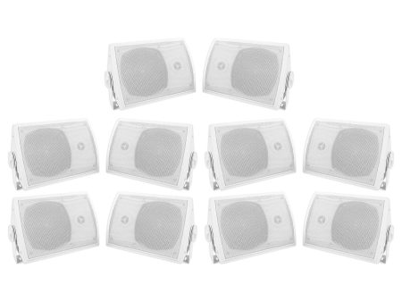 (10) Rockville HP5S-8 5.25  Outdoor Indoor Home Theater Speakers+Swivel Brackets Cheap