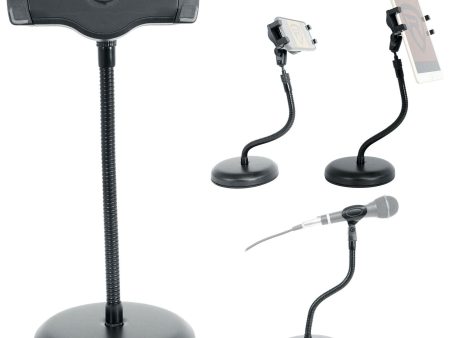 Rockville iStand 9 iPad iPhone Phone Tablet Gooseneck Desktop Stand+Mic Clip Sale