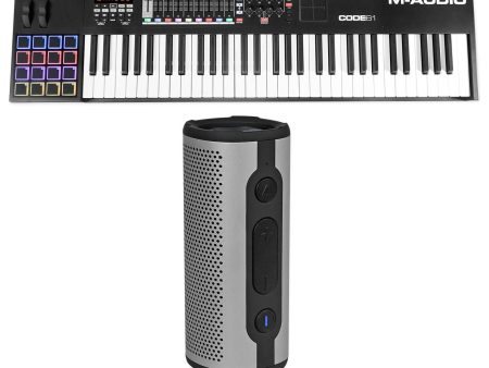 M-Audio Code 61 61-Key USB MIDI Keyboard Controller w  X Y Pad+Bluetooth Speaker Cheap