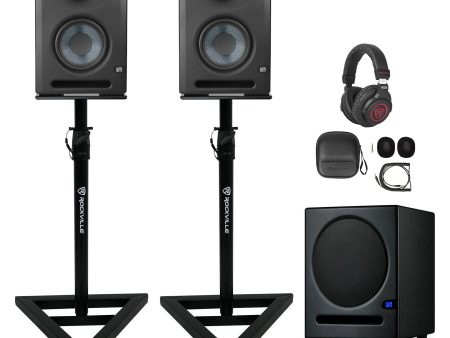 Pair Presonus Eris E5 XT 5.25  Studio Monitors+Stands+8  Subwoofer+Headphones Online