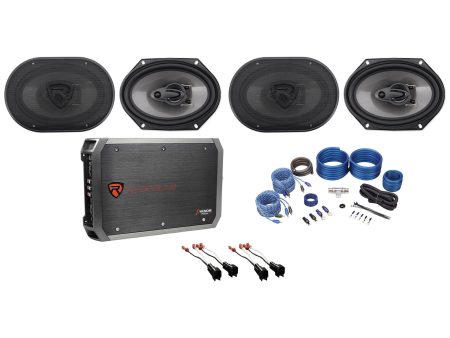 Rockville 6x8  Factory Speaker Replacement Kit+4-Ch Amp For 05-06 Ford Mustang Sale