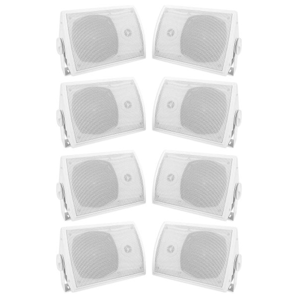 (8) Rockville HP5S-8 5.25  Outdoor Indoor Home Theater Speakers+Swivel Brackets Discount