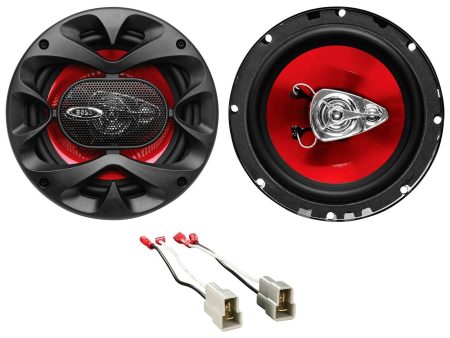 Boss Front Door 6.5  Speaker Replacement Kit For 1993-07 Subaru Impreza Online Sale